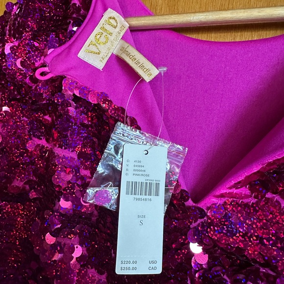 Anthropologie - Verb by Pallavi Singhee Pink Sequin Sparkle Shift Dress - Picture 3 of 6